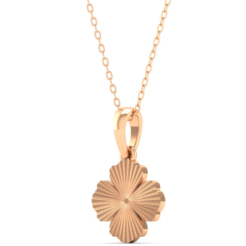 9k Solid Gold Flower Cross Fashion Pendant