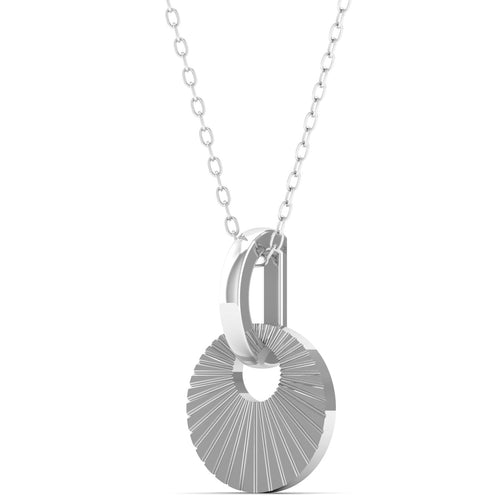 Round Plain 9K Solid Gold Pendant