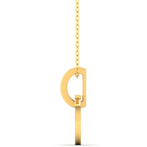 Round Plain 9K Solid Gold Pendant