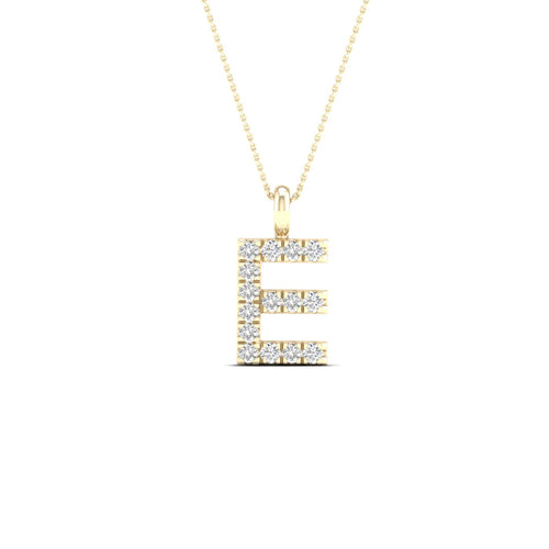 "E" Initial Lab Grown Fashion Pendant