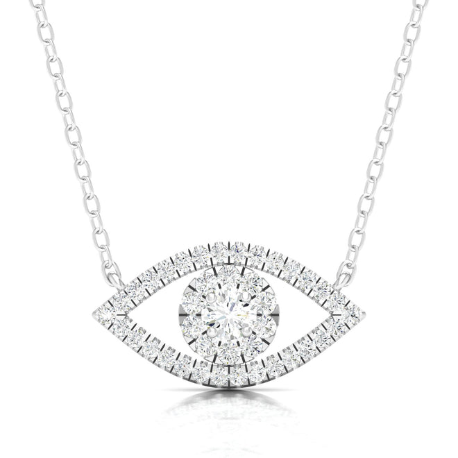 1/3 Ctw Evil Eye Fashion Pendant