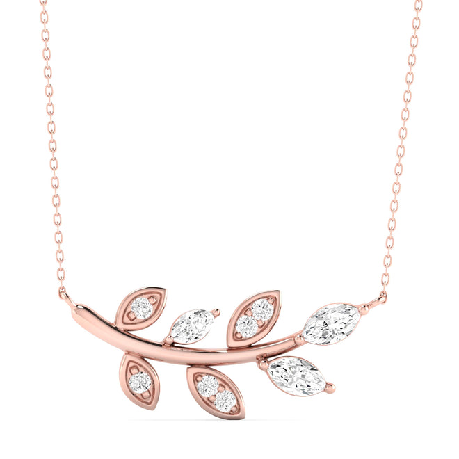 1/3 Ctw Leaf Fashion Pendant