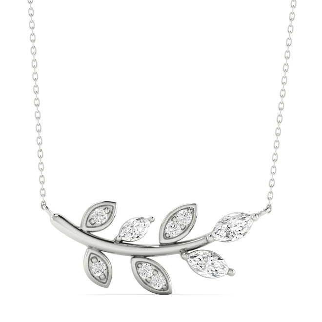 1/3 Ctw Leaf Fashion Pendant