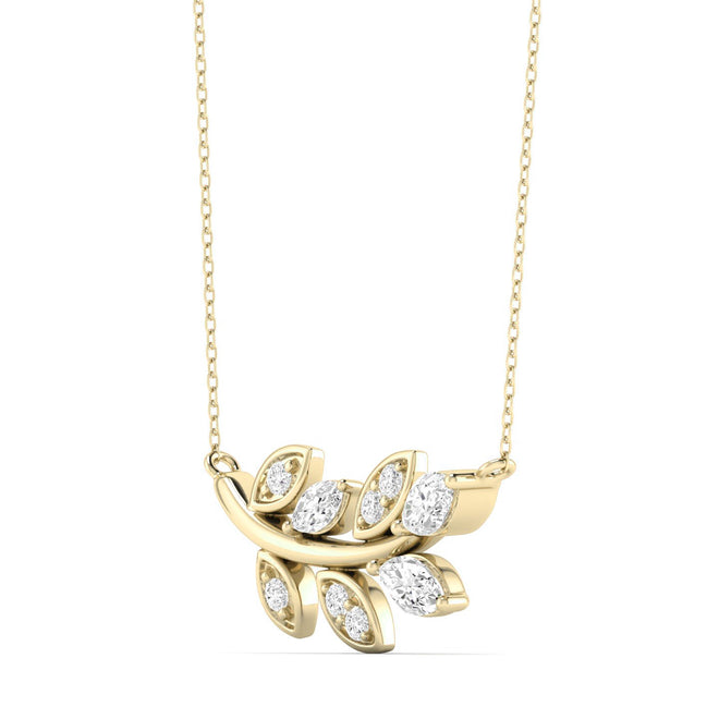 1/3 Ctw Leaf Fashion Pendant
