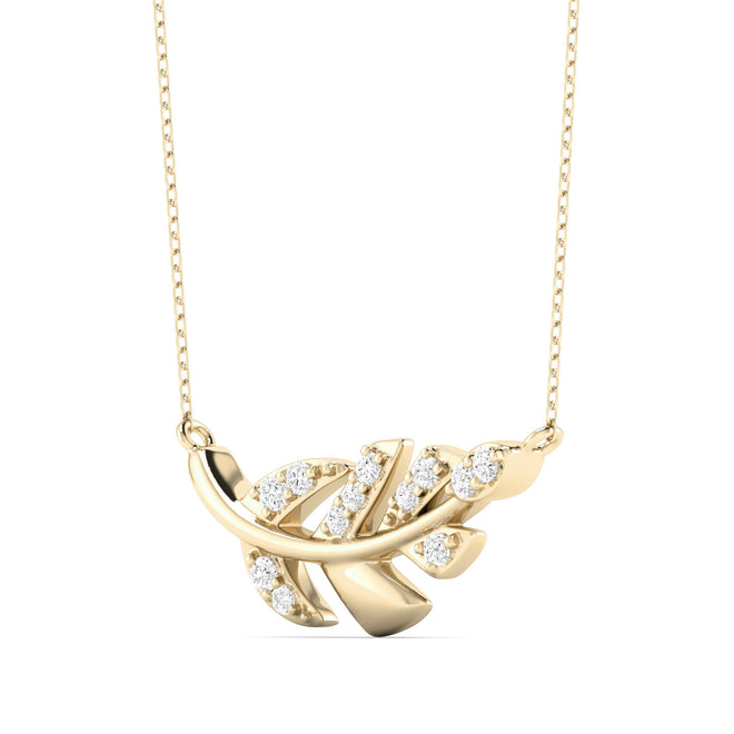 1/10 Ctw Leaf Fashion Pendant
