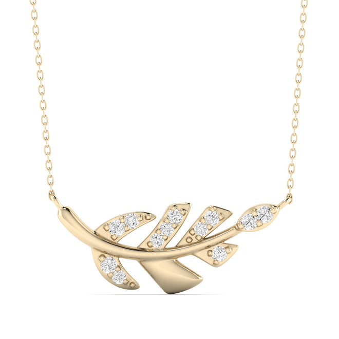 1/10 Ctw Leaf Fashion Pendant