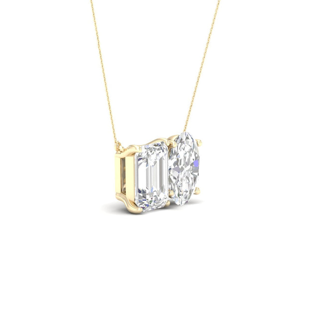2 1/3 Ctw Emerald Oval Noi Pendant