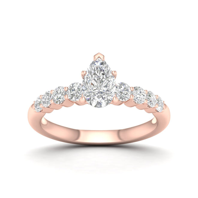 1 1/2 ctw Graduated Pear Centre Engagement Ring