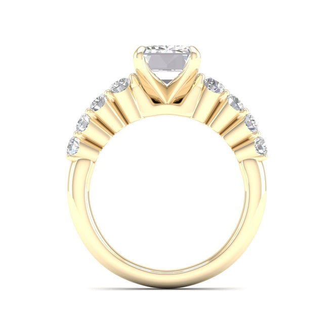 2 1/2 ctw Graduated Emerald Centre Engagement Ring