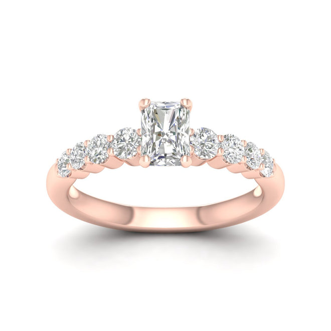 1 1/4 ctw Graduated Radiant Centre Engagement Ring