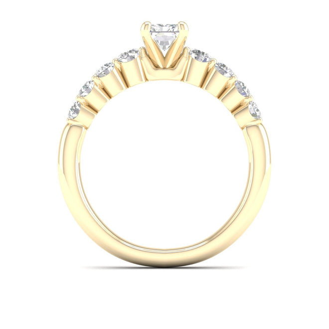 1 1/4 ctw Graduated Radiant Centre Engagement Ring