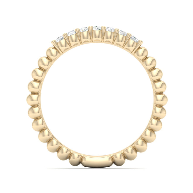 1/6 Ctw Seven Stone Bubble Stackable Ring