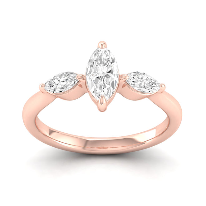 1 Ctw Marquise Three Stone Ring