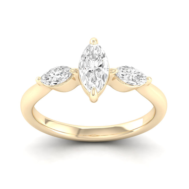 1 Ctw Marquise Three Stone Ring