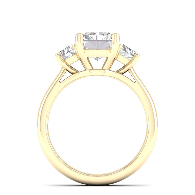 2 1/2 ctw Emerald Trapezoid Three Stone Ring
