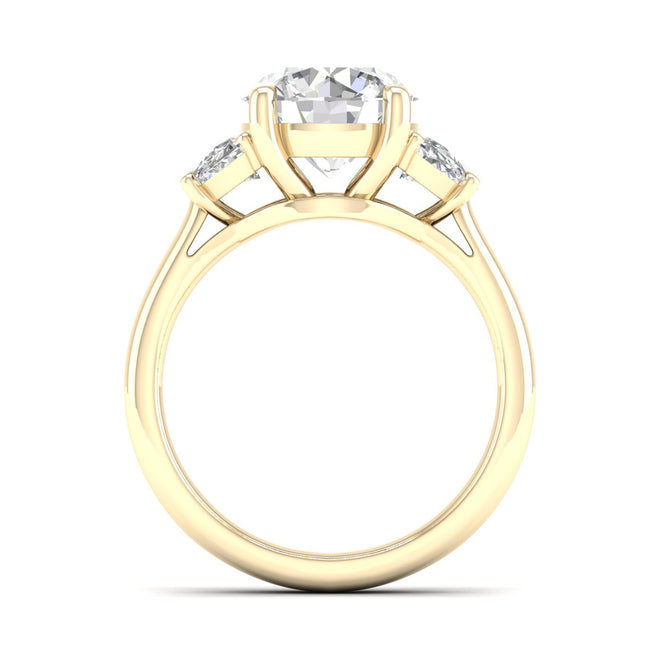 2 1/2 ctw Round Halfmoon Three Stone Ring