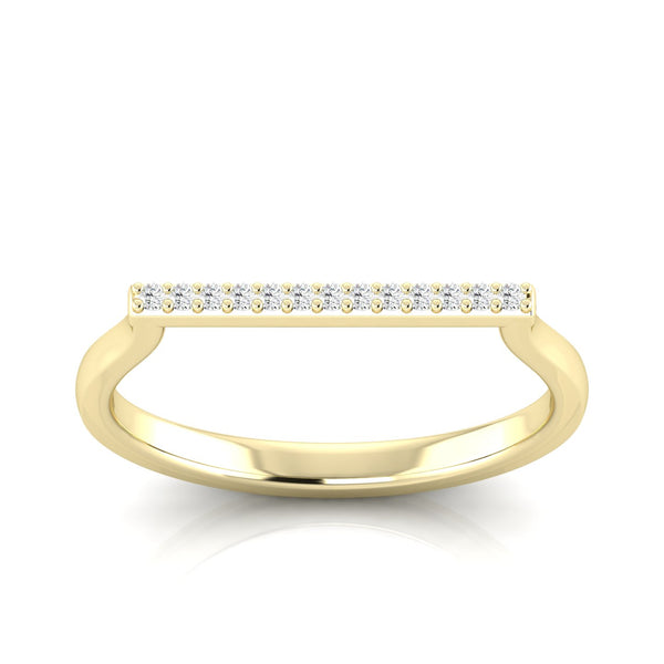 0.065 Ctw Bar Fashion Stackable Ring