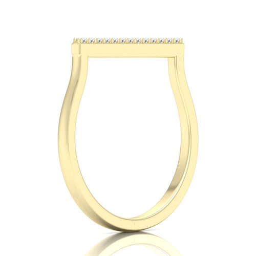 0.065 Ctw Bar Lab Grown Fashion Stackable Ring
