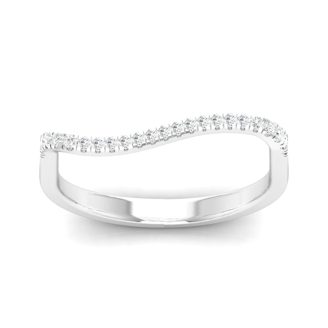 1/10 Ctw Curve Lab Grown Fashion Stackable Ring