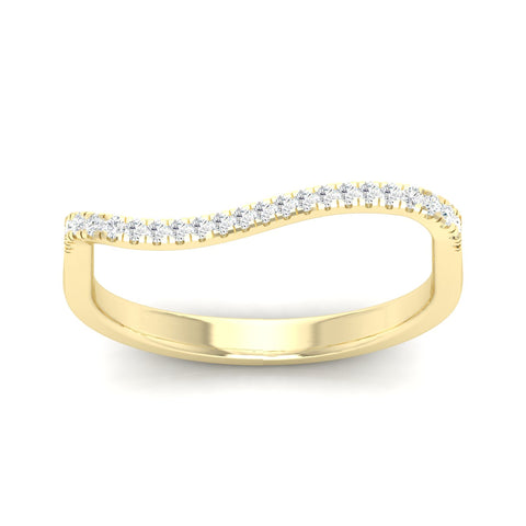 1/10 Ctw Curve Fashion Stackable Ring