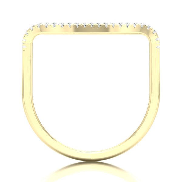1/10 Ctw Curve Fashion Stackable Ring