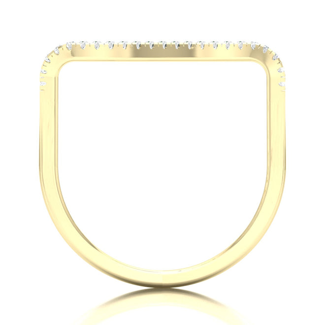 1/10 Ctw Curve Fashion Stackable Ring