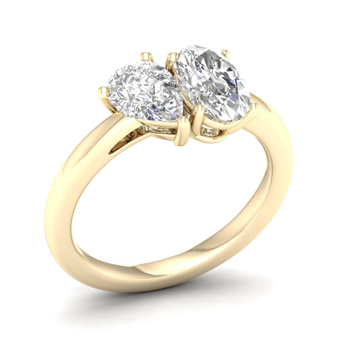 3 ctw Pear Oval Noi Ring
