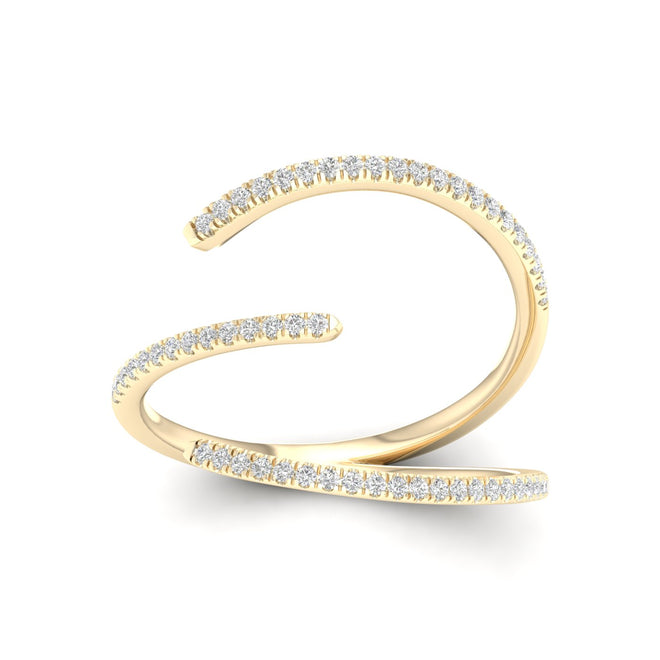 1/5 Ctw Round Cut Lab Grown Diamond Triton Fashion Ring 14k Solid Gold