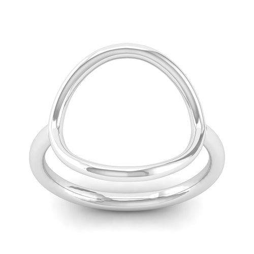 Luna Plain Silver Fashion Ring