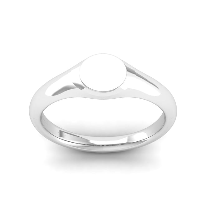 Orla Plain Signet Silver Fashion Ring