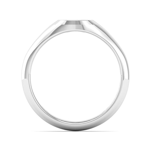 Orla Plain Signet Silver Fashion Ring