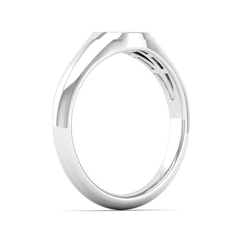 Orla Plain Signet Silver Fashion Ring