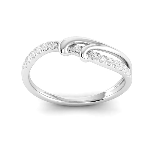 Round Lab Grown Diamond Women's Love Ring Band 9KT Solid Gold