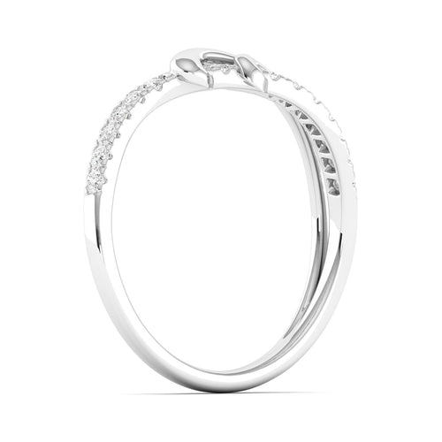 Round Lab Grown Diamond Women's Love Ring Band 9KT Solid Gold