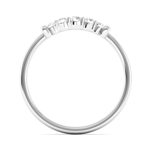 Lab Grown Diamond Five Stone Ring Band 9k Solid Gold