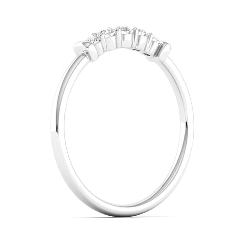 Lab Grown Diamond Five Stone Ring Band 9k Solid Gold