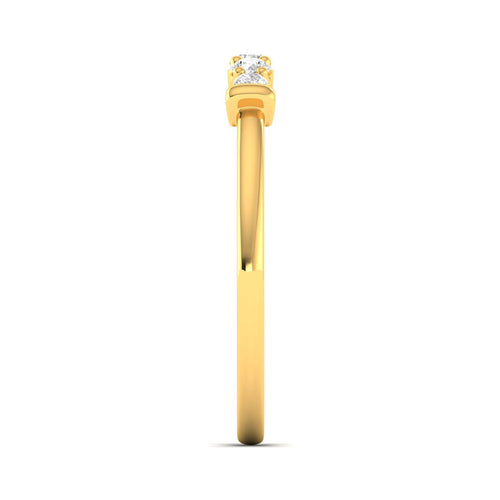 Lab Grown Diamond Five Stone Ring Band 9k Solid Gold