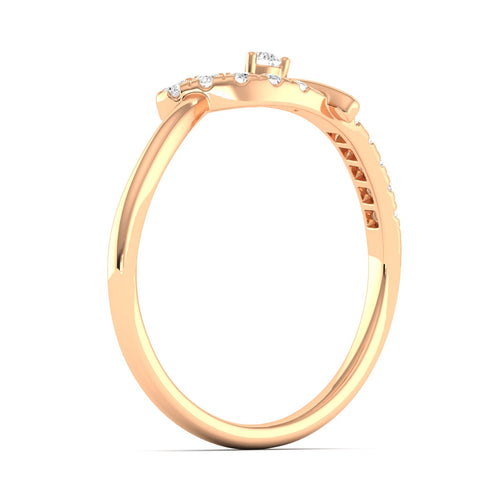 Lab Grown Diamond Her Propose Ring Band 9k Solid Gold