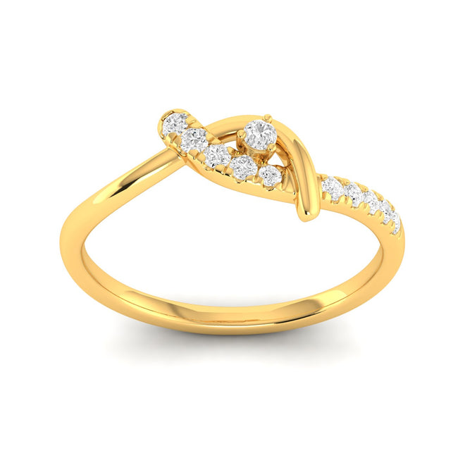 Lab Grown Diamond Her Propose Ring Band 9k Solid Gold
