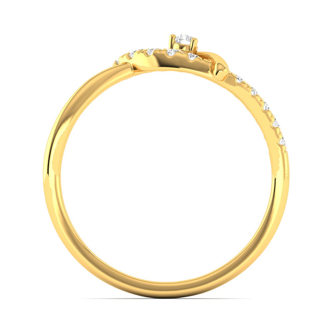 Lab Grown Diamond Her Propose Ring Band 9k Solid Gold