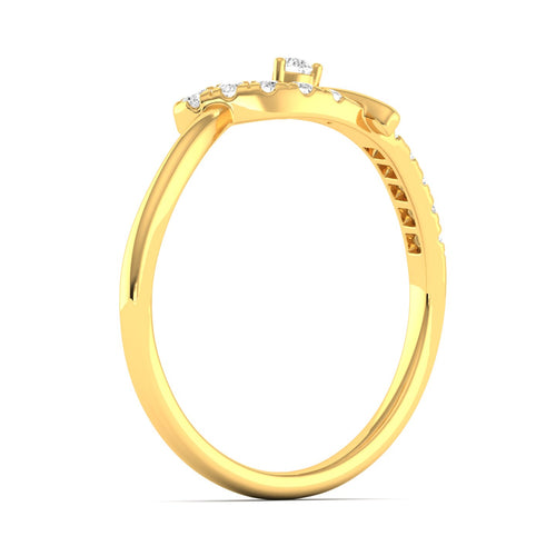 Lab Grown Diamond Her Propose Ring Band 9k Solid Gold