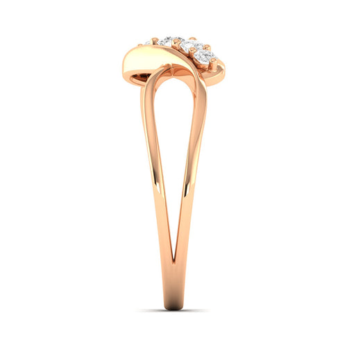Lab Grown Diamond Five Stone InfinityRing Band 9k Solid Gold