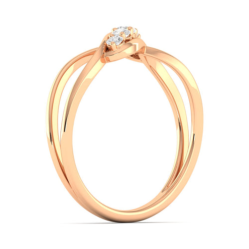 Lab Grown Diamond Five Stone InfinityRing Band 9k Solid Gold
