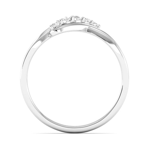 Lab Grown Diamond Five Stone InfinityRing Band 9k Solid Gold