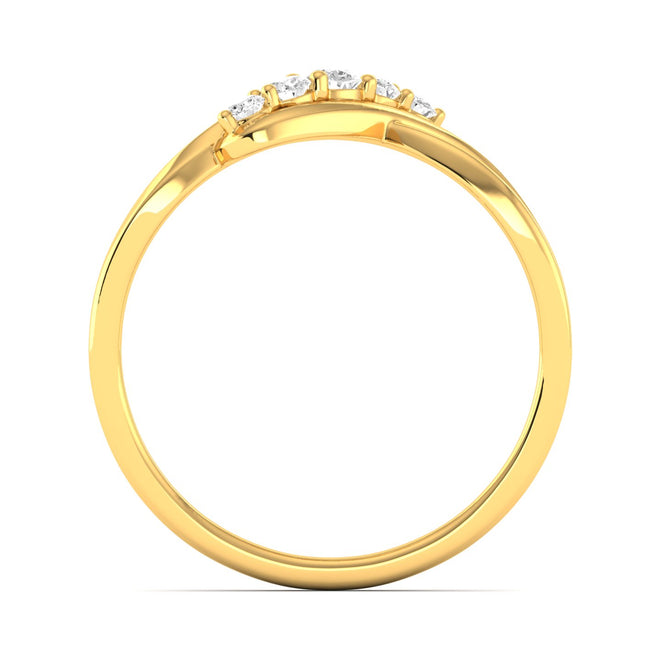 Lab Grown Diamond Five Stone InfinityRing Band 9k Solid Gold