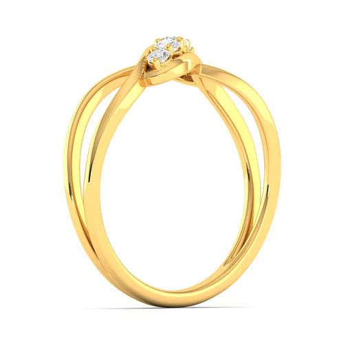 Lab Grown Diamond Five Stone InfinityRing Band 9k Solid Gold