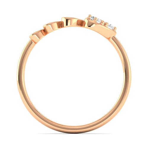 Lab Grown Diamond Heart Propose Ring Band 9k Solid Gold