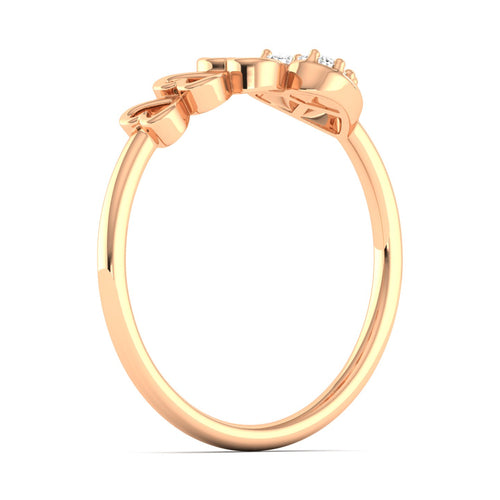 Lab Grown Diamond Heart Propose Ring Band 9k Solid Gold