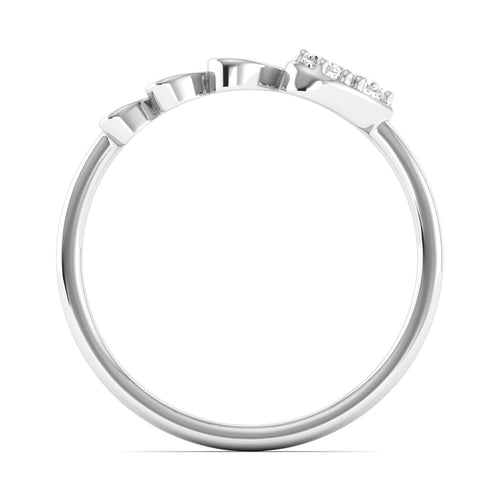 Lab Grown Diamond Heart Propose Ring Band 9k Solid Gold
