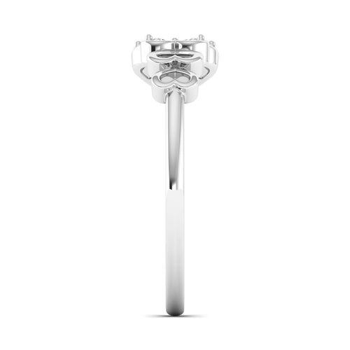 Lab Grown Diamond Heart Propose Ring Band 9k Solid Gold